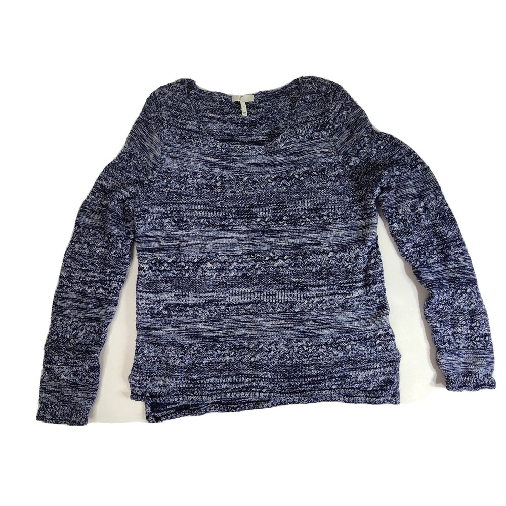 Joie Womens Sweater Linen Wool Viscose Space Dye Scoop Neck Textured Knit Medium